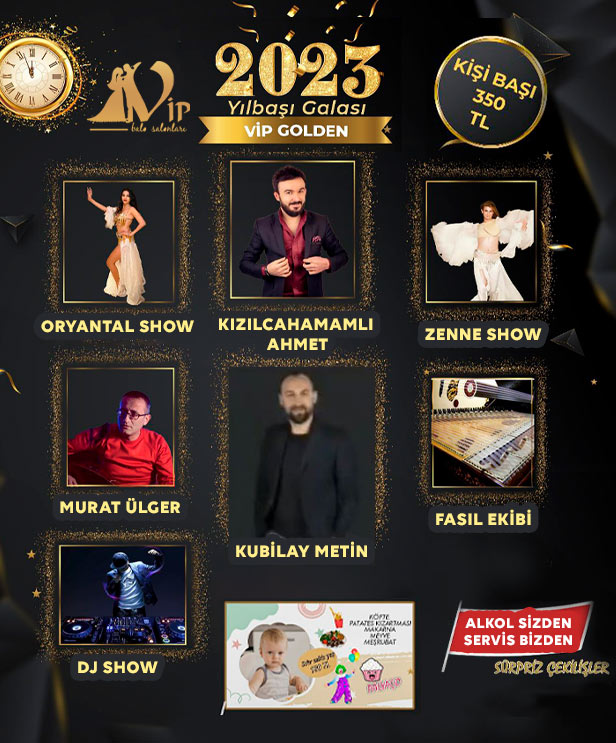 Vıp Golden Eryaman 2023 Yılbaşı Programı