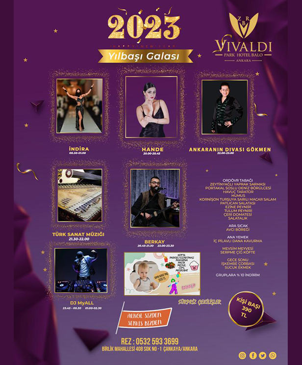 Vivaldi Park Otel Yılbaşı 2023
