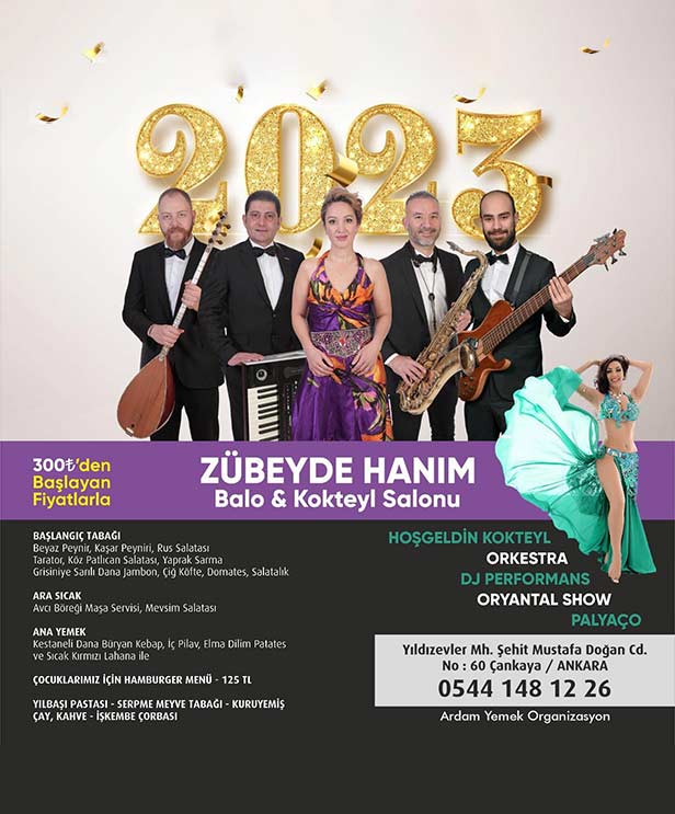 Çankaya Zübeyde Hanım Kültür Merkezi Yılbaşı Programı 2023